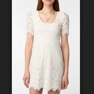 Urban Outfitters Off-White Lace Crochet Dress